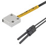 Fiber Optic Sensor Cable, 2M Array-type, Diffuse Reflection, R25 POF with Square Sensing End and 15 mm Wide Right Angle Beam Exit