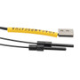 Fiber Optic Sensor Cable, 1M Flat Bracket Type, Diffuse Reflection, R2 POF, 2.5 mm Thick Rectangular Sensing End and Side Beam Exit
