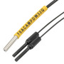Fiber Optic Sensor Cable, 2M Small Bend Radius, Diffuse Reflection, R1 POF, M3 Cylindrical Sensing End with Straight Beam Exit