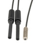 Fiber Optic Sensor Cable, 1M Small Bend Radius, Diffuse Reflection, R4 POF, Threaded M3 Cylindrical Sensing End with Straight Beam Exit