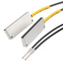 Fiber Optic Sensor Cable, 2M Array-type, Thru-beam, R25 POF with Rectangular Sensing End and 50 mm Wide Right Angle Beam Exit