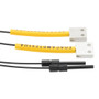 Fiber Optic Sensor Cable, 1M Flat Bracket Type, Thru-beam, R2 POF, 3 mm Thick Square Sensing End and Straight Beam Exit