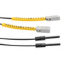 Fiber Optic Sensor Cable, 1M Flat Bracket Type, Thru-beam, R2 POF, 3.5 mm Thick Square Sensing End and Straight Beam Exit
