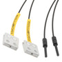 Fiber Optic Sensor Cable, 1M Flat Bracket Type, Thru-beam, R2 POF, 3.5 mm Thick Square Sensing End and Straight Beam Exit