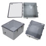 18x16x10 Polycarbonate Weatherproof NEMA 4X Enclosure, Modified Base Clear Lid DKGY