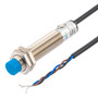 Capacitive Proximity Sensor, Cylindrical, M12, Non-shielded, Ni-plated Brass, NPN NC, Sensing Distance 4 mm, 2 meter 3-wire cable