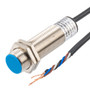 Capacitive Proximity Sensor, Cylindrical, M18, Shielded, Ni-plated Brass, PNP NO+NC, Sensing Distance 5 mm, 2 meter 4-wire cable