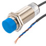 Capacitive Proximity Sensor, Cylindrical, M30, Non-shielded, Ni-plated Brass, NPN NO, Sensing Distance 15 mm, 2 meter 3-wire cable