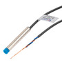 Inductive Proximity Sensor, Cylindrical, M6, Non-shielded, Ni-plated Brass, NPN NC, Sensing Distance 2 mm, 2 meter 3-wire cable