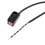 Photoelectric Sensor, Square PBT housing, Dark on , NPN NO, thru-beam, Sensing distance 80cm, 2m 3-wire cable