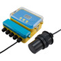 Ultrasonic level sensor with external gauge, 10 m range, 4-20 mA, G2, direct lead, 3 m cable