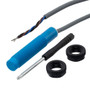 Capacitive Proximity Sensor, cylindrical, M12 threaded, non-shielded, PBT housing, NPN NO, sensing 1mm-6mm adjustable, 2m 3-wire cable