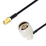 N Male Right Angle to SMA Female Cable Assembly using LC085TBJ Coax, 2 FT