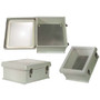 12x10x5" UL® Listed Weatherproof Windowed NEMA 4X Enclosure with Blank Aluminum Mounting Plate