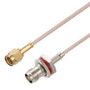 SMA Male to TNC Female Bulkhead Cable Assembly using RG316 Coax, 1 FT