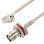 SMA Male Right Angle to TNC Female Bulkhead Cable Assembly using RG316 Coax, 6 FT , LF Solder