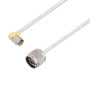 SMA Male Right Angle to N Male Cable Assembly using LC141TB Coax, 2 FT