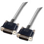 Metal Armored DB15 Cable, Male/Male, 10 ft