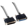 Metal Armored DB25 Cable, Male/Female, 15 ft