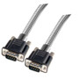 Metal Armored DB9 Cable, Male/Male, 50 ft