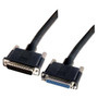 Plastic Armored DB25 Cable, Male/Female, 10 ft
