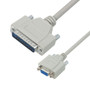 Deluxe Null Modem Cable, DB25 Male / DB9 Female, 25.0 ft