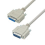 Reversible Hardware Molded D-Sub Cable, DB15 Male /Female, 1 ft