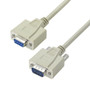 Reversible Hardware Molded D-Sub Cable, DB9 Male / Female, 1 ft