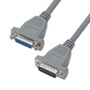 Economy Molded D-Sub Cable, DB15 Male / Female, 10.0 ft
