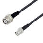 Low Loss TNC Male to Reverse Polarity TNC Female Cable Assembly using LMR-200-FR Coax, 1.5 FT with Times Microwave Components