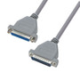 Economy Molded D-sub Cable, DB25 Male / Female, 10.0 ft