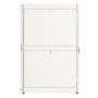 42U Server Rack Cabinet (White), 1000mm depth, Glass Front Door and Perf. rear french doors, cable mgt. top