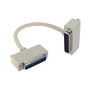 Molded D-Sub Cable, DB25 Male / Right Angle Exit 4 Male, 10.0 ft