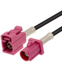 Violet FAKRA Plug to FAKRA Jack Cable Assembly using RG174 Coax, 6 FT