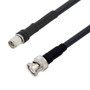 Low Loss SMA Male to BNC Male Cable Assembly using LMR-240-DB Coax, 2 FT with Times Microwave Components
