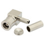 SMB Plug Right Angle Connector Crimp/Solder Attachment for RG174, RG316, RG188, LMR-100, 0.100 inch