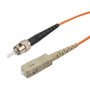 SC/ST 62.5/125 Multimode Simplex Fiber Patch Cable, LSZH, OM1, 3 Meter