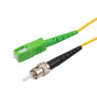 SC/APC to ST/UPC 9/125 Single Mode Simplex Fiber Patch Cable, LSZH, OS2, 1 Meter