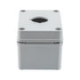 Pushbutton Enclosure, 1 Hole, 30.5mm, Polyester, Gray