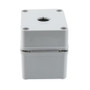 Pushbutton Enclosure, 1 Hole, 22.5, Polyester, Gray