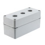 Pushbutton Enclosure, 3 Hole, 22.5, Polyester, Gray