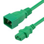 PC/PDU Power Cord - C20 to C13 - 15 Amp - 2 FT - Green
