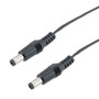 DC Flat Power Cable, 5.5mm/2.1mm Male To Male, PVC, Black, 22 AWG, 2-Foot