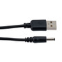 DC Power Cable, USB To 3.5mm/1.35mm Male, PVC, Black, 24 AWG, 3-Foot