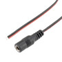 DC Power Cable, 5.5mm/2.1mm Female To Open, PVC, 22 AWG, 3-Foot
