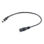 DC Power Cable, 5.5mm/2.1mm Male To Female, PVC, Black, 22 AWG, 1-Foot