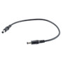 DC Power Cable, 5.5mm/2.1mm Male To Male, PVC, Black, 22 AWG, 1-Foot