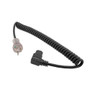 Hospital Grade N5-15 with LED to Right Angle C13 Coiled Power Cord, 18AWG, TPE Jacket, 1 Foot Compressed Length