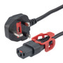 IEC LOCK C13+ to UK Plug, 10 A, 250 V, 1M