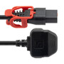 IEC LOCK C13+ to UK Plug, 10 A, 250 V, 3M